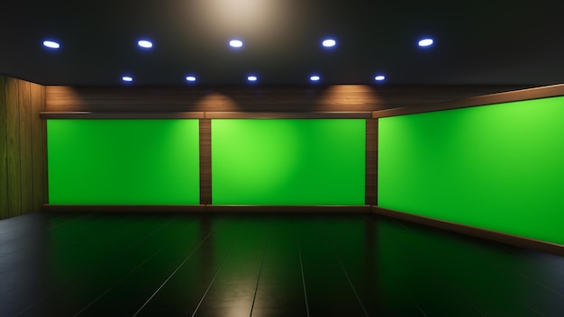 Pano de fundo para programas de TV TV em Wall3D Virtual News Studio Background ilustração 3d