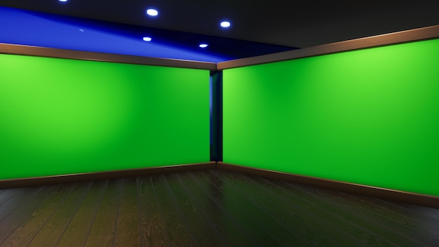 Pano de fundo para programas de TV TV em Wall3D Virtual News Studio Background ilustração 3d