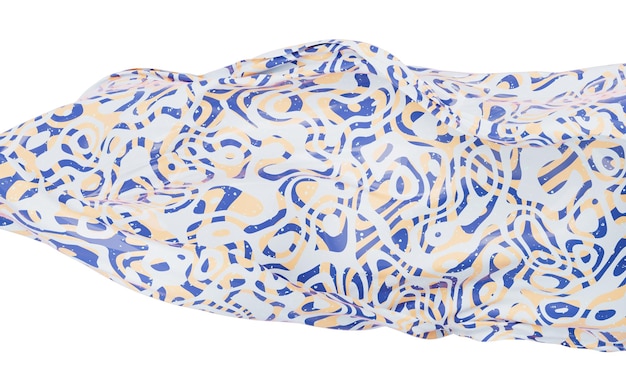Pano fluindo com renderização em 3d de padrão de onda abstrata