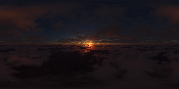 Panorama aéreo dramático de nuvens e paisagem montanhosa fundo da natureza