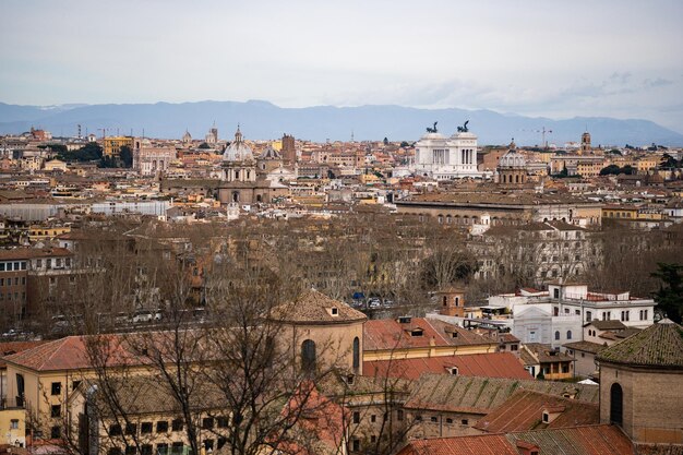 Panorama aéreo de Roma