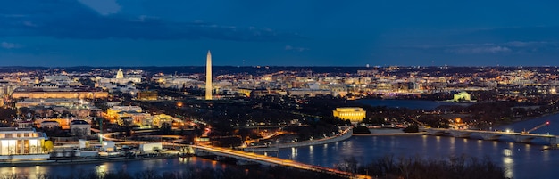 Panorama aéreo de Washington DC