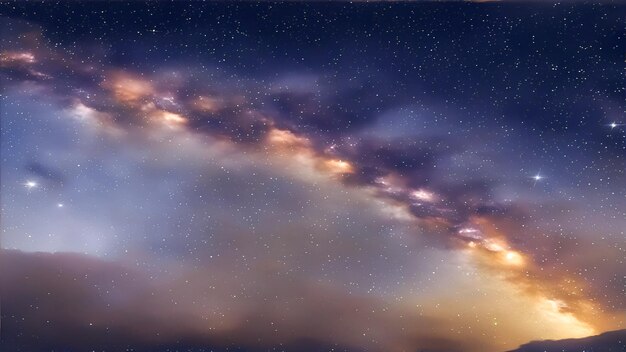 Foto panorama-astrophotografie der sichtbaren milchstraße