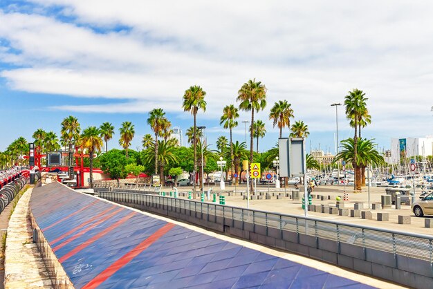 Panorama auf Barcelona Seaport Barcelona Spanien