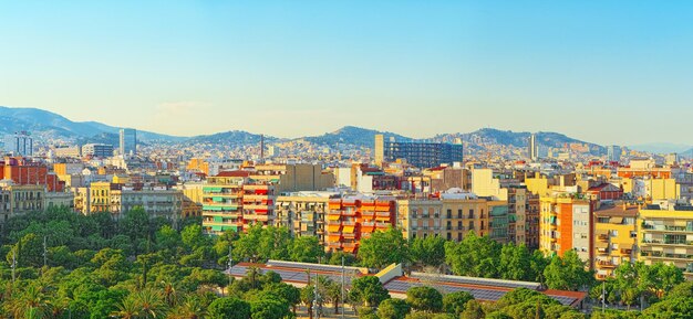 Panorama auf das Stadtzentrum von Barcelona, der Hauptstadt der Au