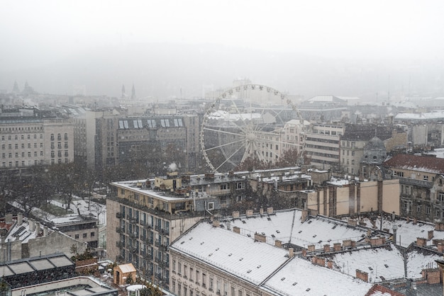 Panorama de Budapest en invierno