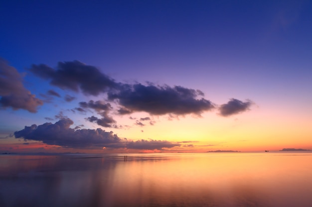 Panorama bunten Sonnenuntergang Meer Himmel