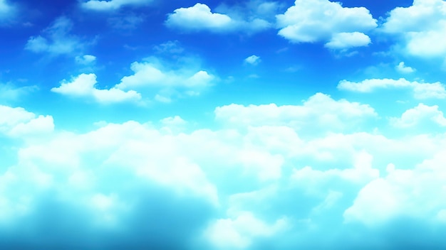 Panorama Céu azul e nuvens brancas