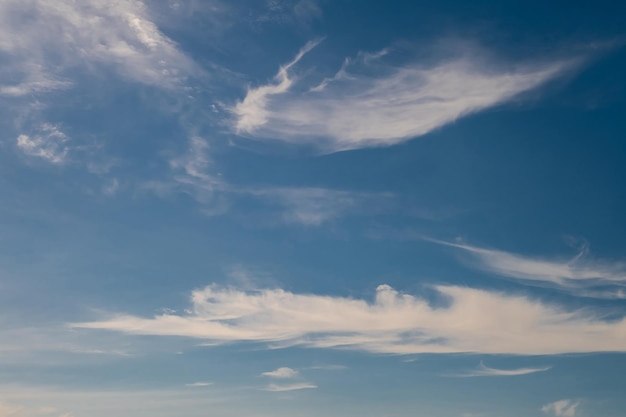 El panorama del cielo azul puede usarse para reemplazar el fondo del cielo azul con nubes de rayas blancas en el cielo y el infinito