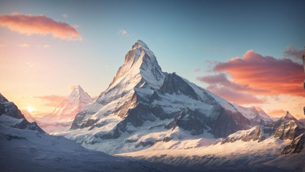 Foto panorama de la cordillera