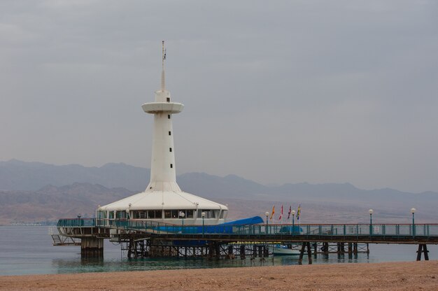 Panorama de una costa cerca de Eilat, Israel.