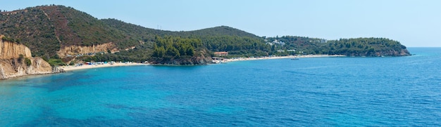 Panorama de la costa del mar Egeo Sithonia Grecia