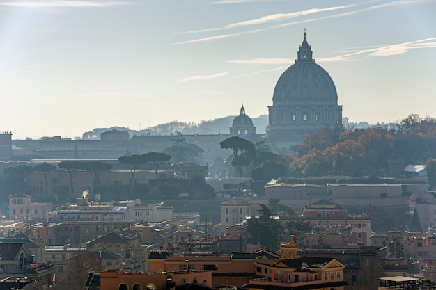 Panorama da Basílica de São Pedro no Vaticano Roma