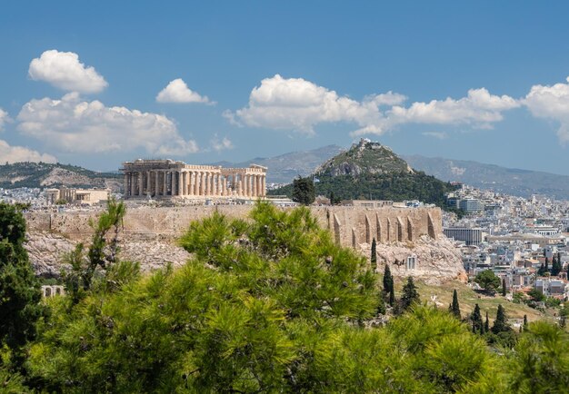 Panorama da cidade de Atenas da colina Lycabettus