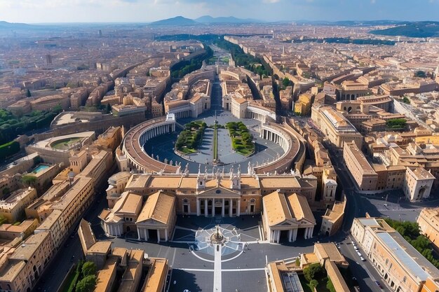 Foto panorama da cidade do vaticano em roma, na itália