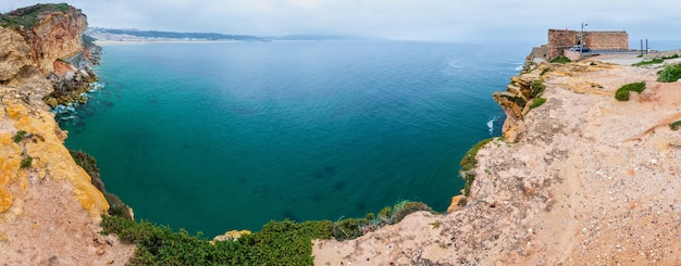 Panorama da costa da Nazaré Portugal