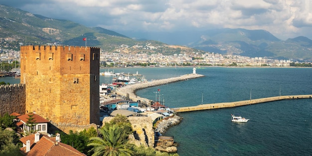 Panorama da estância de férias na turquia alanya