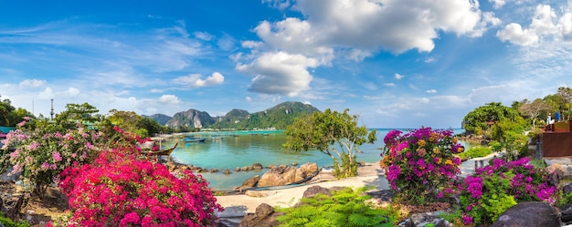 Panorama da ilha phi phi don na tailândia