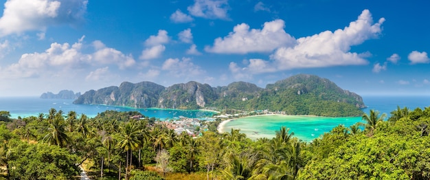 Panorama da ilha Phi Phi Don, Tailândia