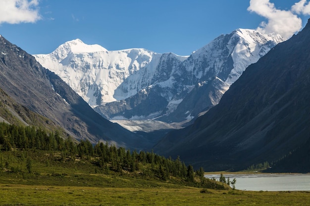 Foto panorama da montanha belukha mountain altai region sibéria rússia