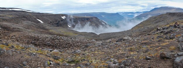 Panorama da paisagem montanhosa