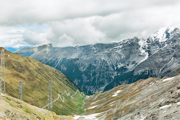 Panorama da passagem de Stelvio, Itália