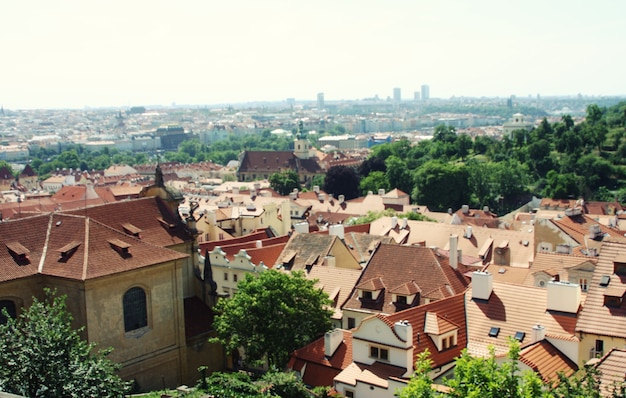 Panorama da Ponte Carlos, Vista do Castelo, Praga, República Tcheca
