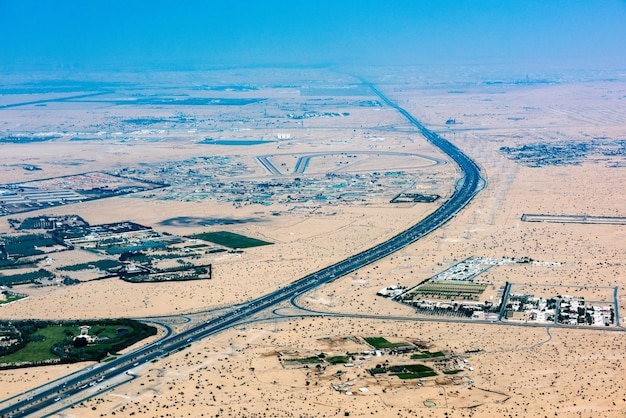 Panorama da vista aérea da cidade de Dubai