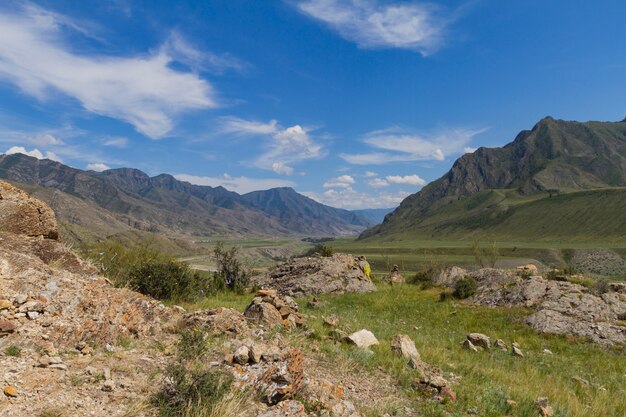 Panorama das montanhas de Altai