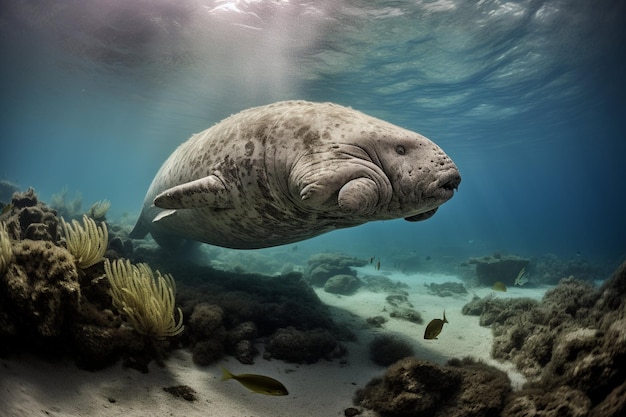 Panorama de belugas do Oceano de Marfim