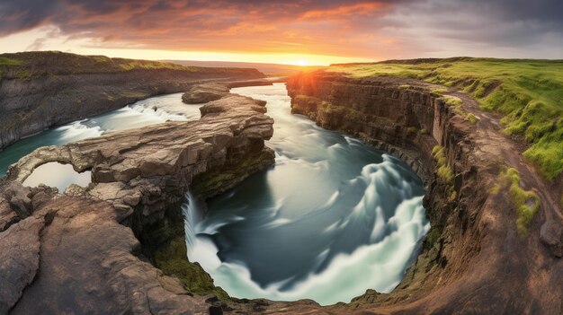 panorama de cachoeira de alta definição hd imagem fotográfica criativa