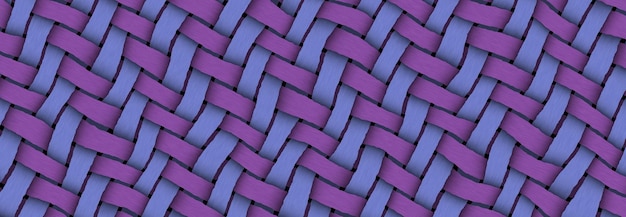Panorama de ilustração de padrões naturais de vime de textura