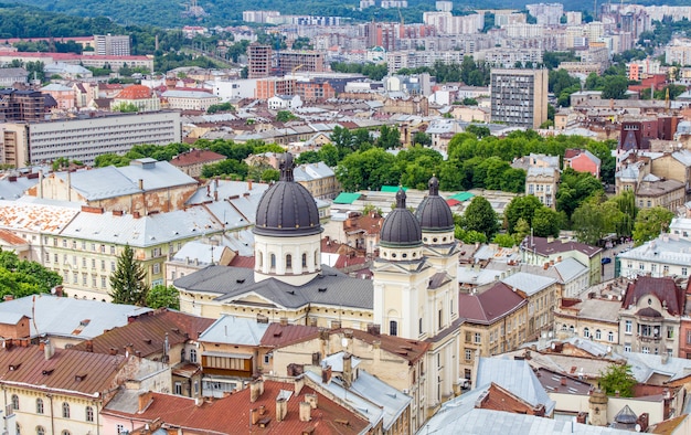 Foto panorama de lviv.