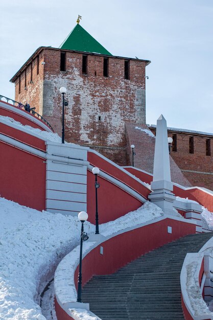 Panorama de nizhny novgorod em um dia claro