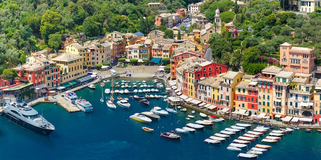 Panorama de Portofino, Riviera Italiana, Ligúria