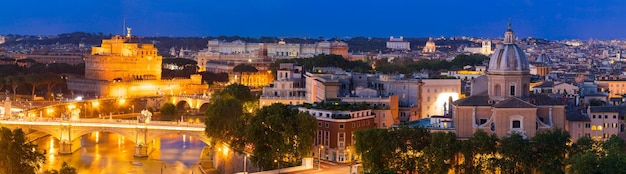 Panorama de Roma à noite