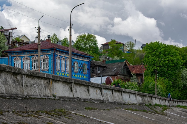 Foto panorama de uma antiga cidade russa