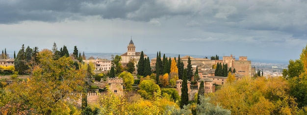 Panorama der Alhambra in Granada