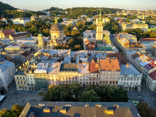 Panorama der europäischen Stadt Lemberg