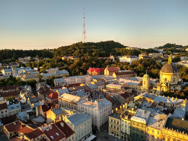 Panorama der europäischen Stadt Lemberg