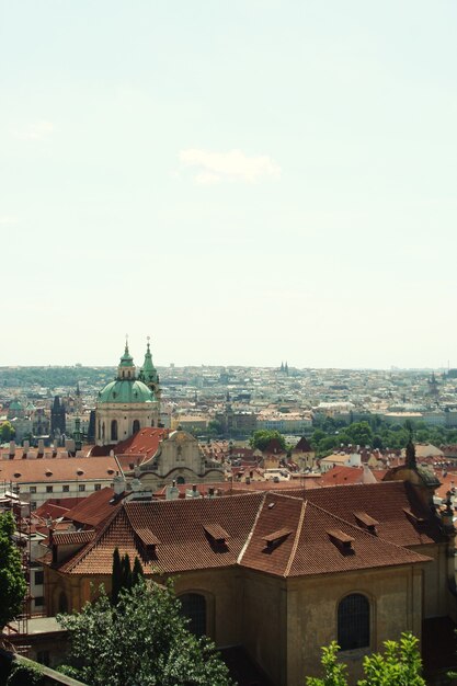 Panorama der Karlsbrücke, Blick vom Schloss, Prag, Tschechische Republik