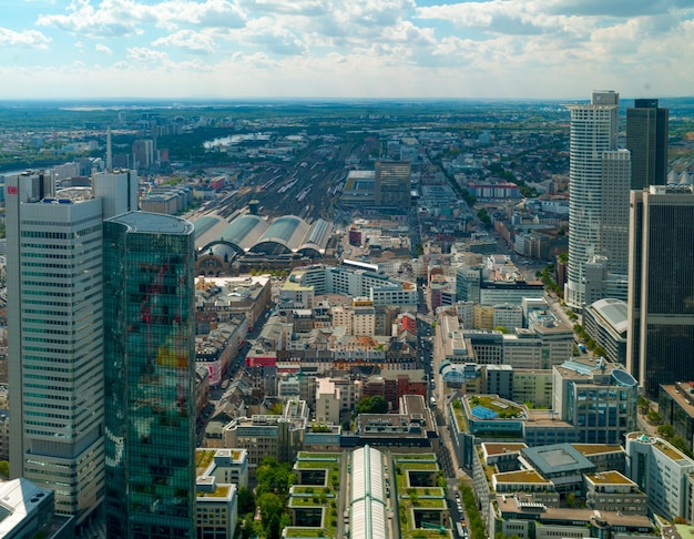 Foto panorama der stadt gegen den himmel in frankfurt am main deutschland