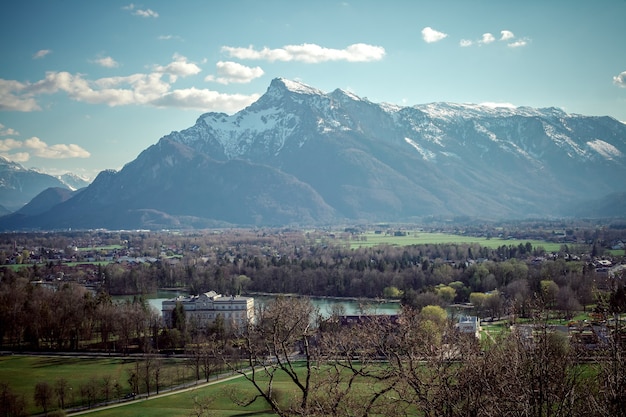 Panorama des Alpenbergmassivs