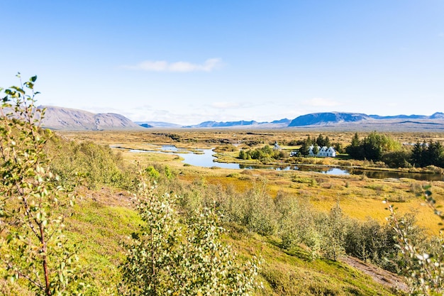 Panorama des Grabenbruchs im Thingvellir-Park