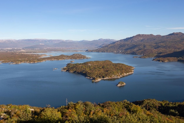 Panorama des Nationalparks Skutarisee, Montenegro