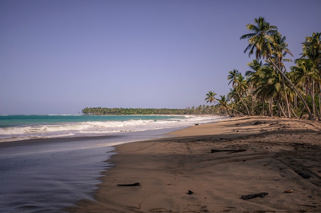 Panorama des schönen und natürlichen Strandes von Playa Limon in der Dominikanischen Republik