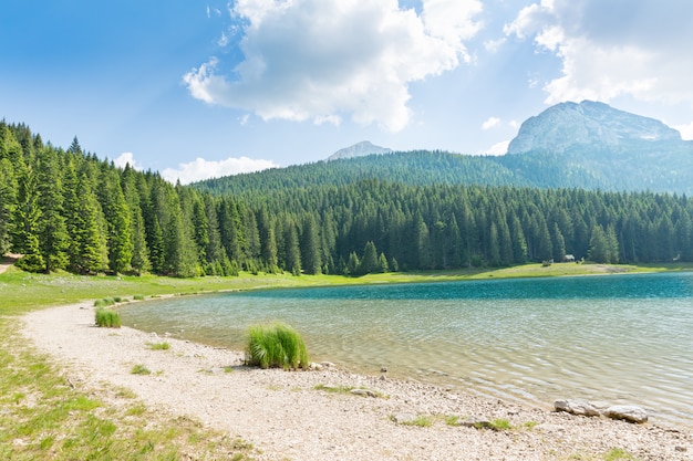 Panorama des Sees in den Bergen