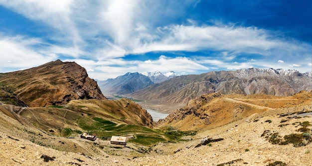 Panorama des Spiti-Tals im Himalaya Himachal Pradesh, Indien