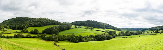 Panorama do campo galês