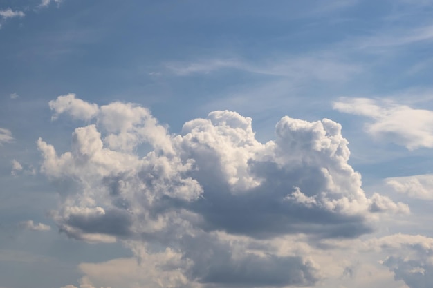 Panorama do céu azul com belas nuvens